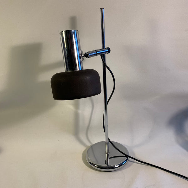 Lampe braun chrom