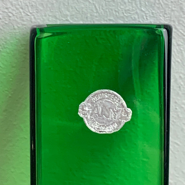 Vintage Glasvase von Sanyu in grün