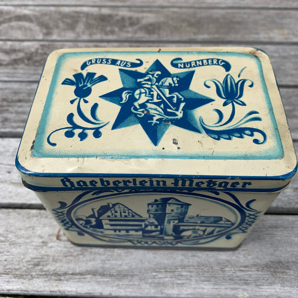 Vintage Blechdose Haeberlein Metzger