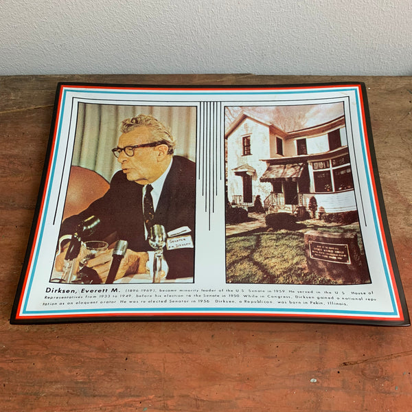 Seltener Werbe Aschenbecher US Senator Everett Dirksen