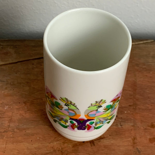 Rosenthal Studio Linie Vase mit Pfauen von Björn Wiinblad