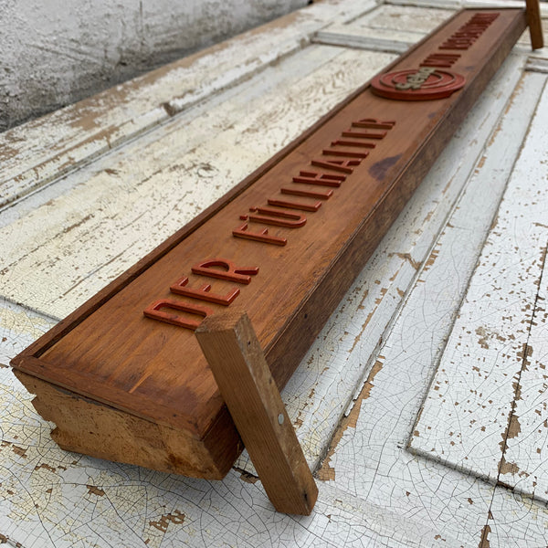 Vintage Reklame Geha Füllhalter Holzschild