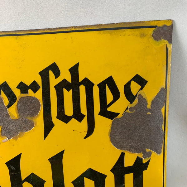 Emaille Schild Hannoversches Tagesblatt