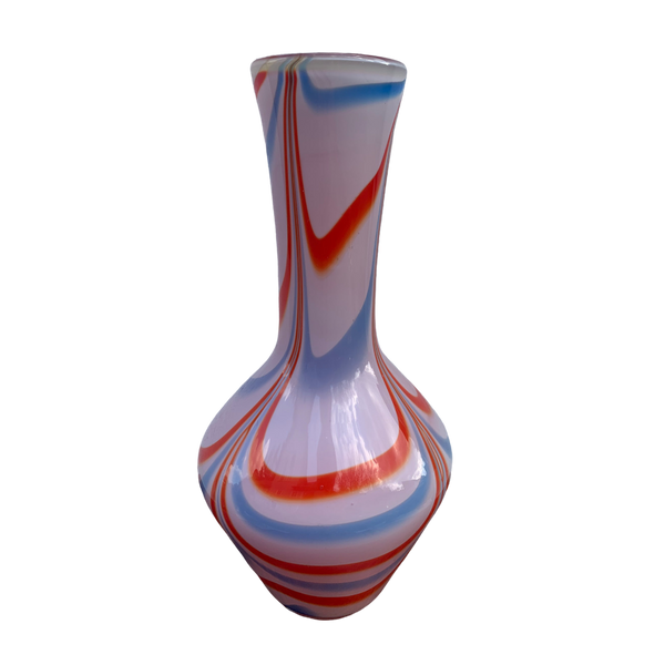 Große schwere dreifarbige Murano Vase
